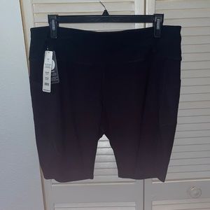Black biker style shorts
